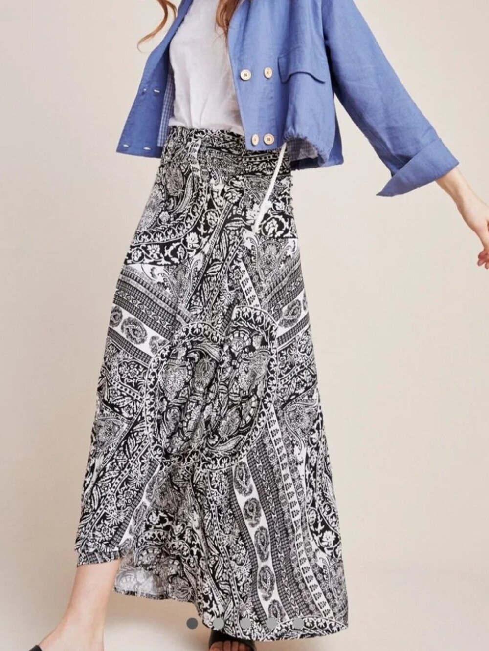 Anthropologie Maeve Issa Paisley Maxi Skirt